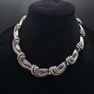 Marboux Silver Tone Collar Necklace Vintage Jewelry